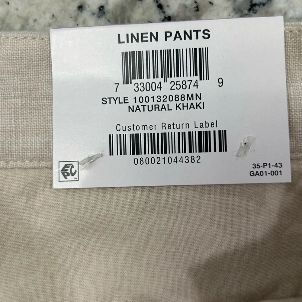 Club Room Men’s Luxury Series 100% Linen‎ Pants NWT 38x30